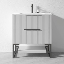 3D-2H 750x450x850mm Grey Floor Standing Plywood Vanity with Stainless Black Frame Leg And Shelf 3D-2H 750x450x850mm Grey Floor Standing Plywood Vanity with Stainless Black Frame Leg And Shelf